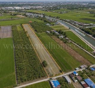ลดพิเศษ ที่ดินเปล่า 7 ไร่ 55 ตารางวา บางบัวทอง นนทบุรี ทำเลดี