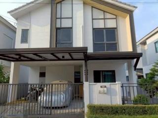 HS 1955 ขายบ้านเดี่ยว 2 ชั้น 39.2 ตรว. 4 ห้องนอน หมู่บ้าน SENSE บางนา-สุวรรณภูมิ ซอยกิ่งแก้ว 29 สไตล์สแกนดิเนเวียน สภาพใหม่พร้อมเข้าอยู่