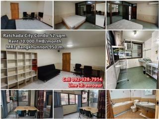 20260603 ให้เช่า คอนโด Ratchada City Condo 52 ตร.ม. ชั้นที่ 2 กรุงเทพ ห้องนอน 1 ห้อง ห้องน้ำ 1 ห้อง