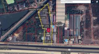 ขายที่ดินพระราม2 เนื้อที่ 5-1-36 ไร่ ที่ดิน ถม เเละเทพื้นคอนกรีต
